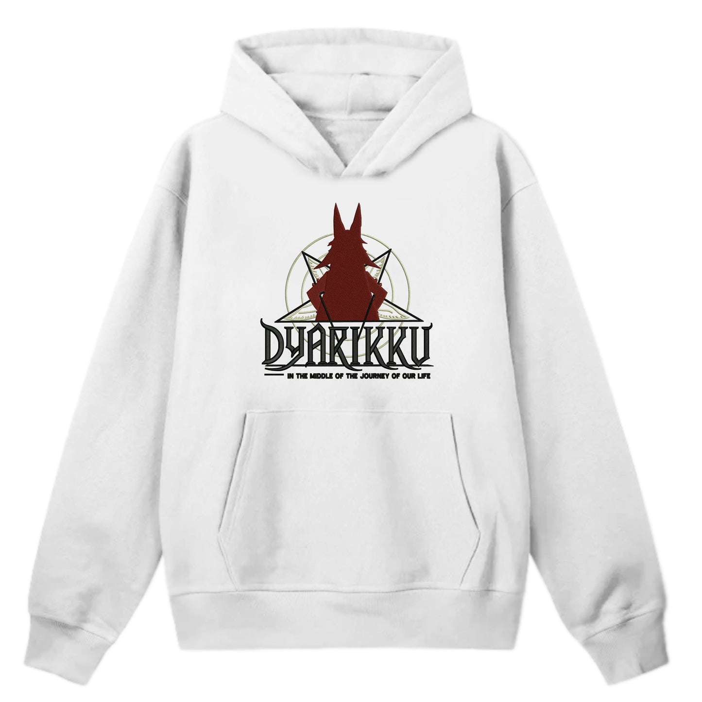 Dya Rikku Embroidered White Hoodie