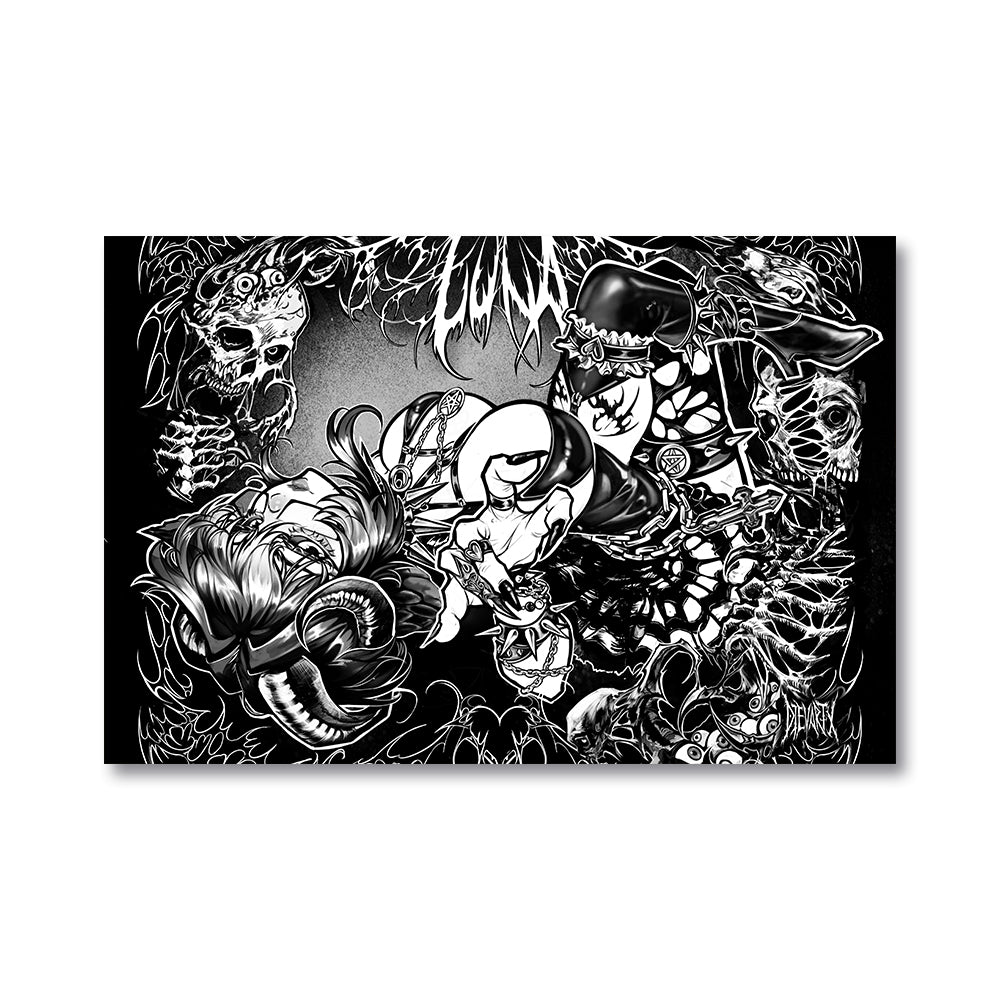 Wispluna "Rave" Poster - Black