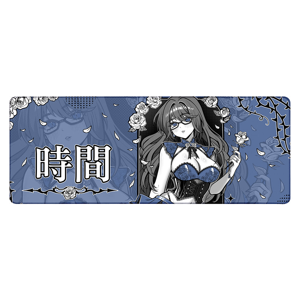 NomadicWhovian Waifu Blue XL Mousepad