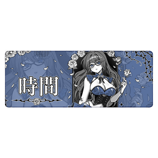 NomadicWhovian Waifu Blue XL Mousepad