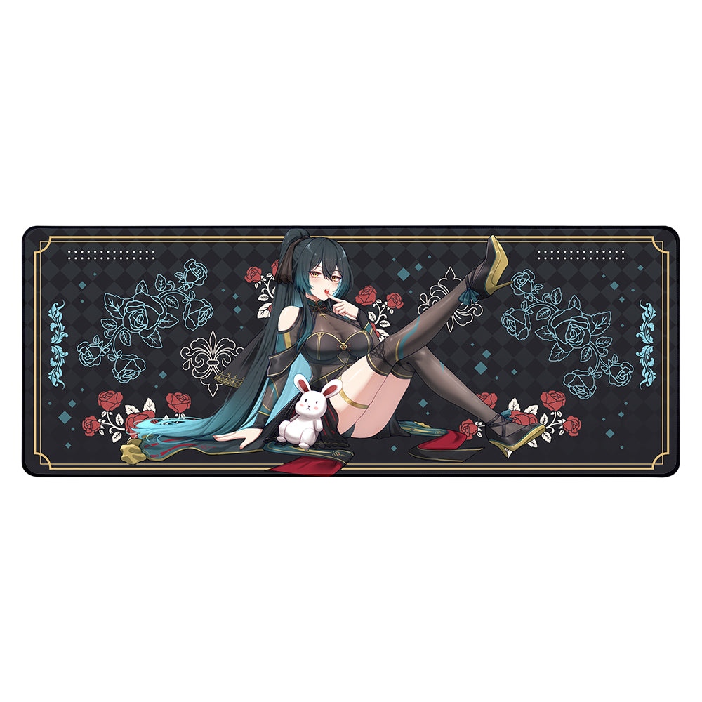 Tenebria Rose Bun and Roses XL Mousepad