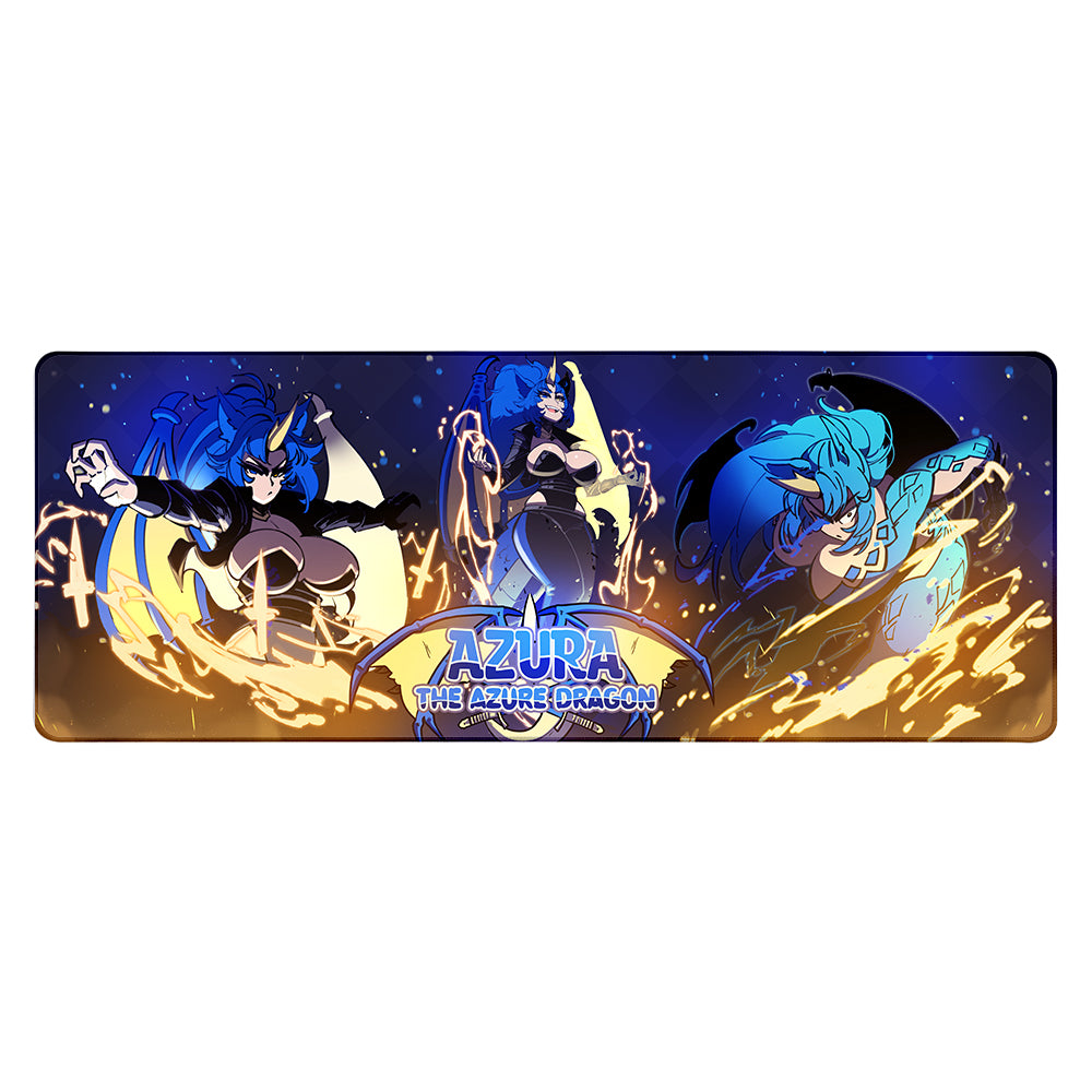 AzuratheAzureDragon Cosmic Lightning XL Mousepad