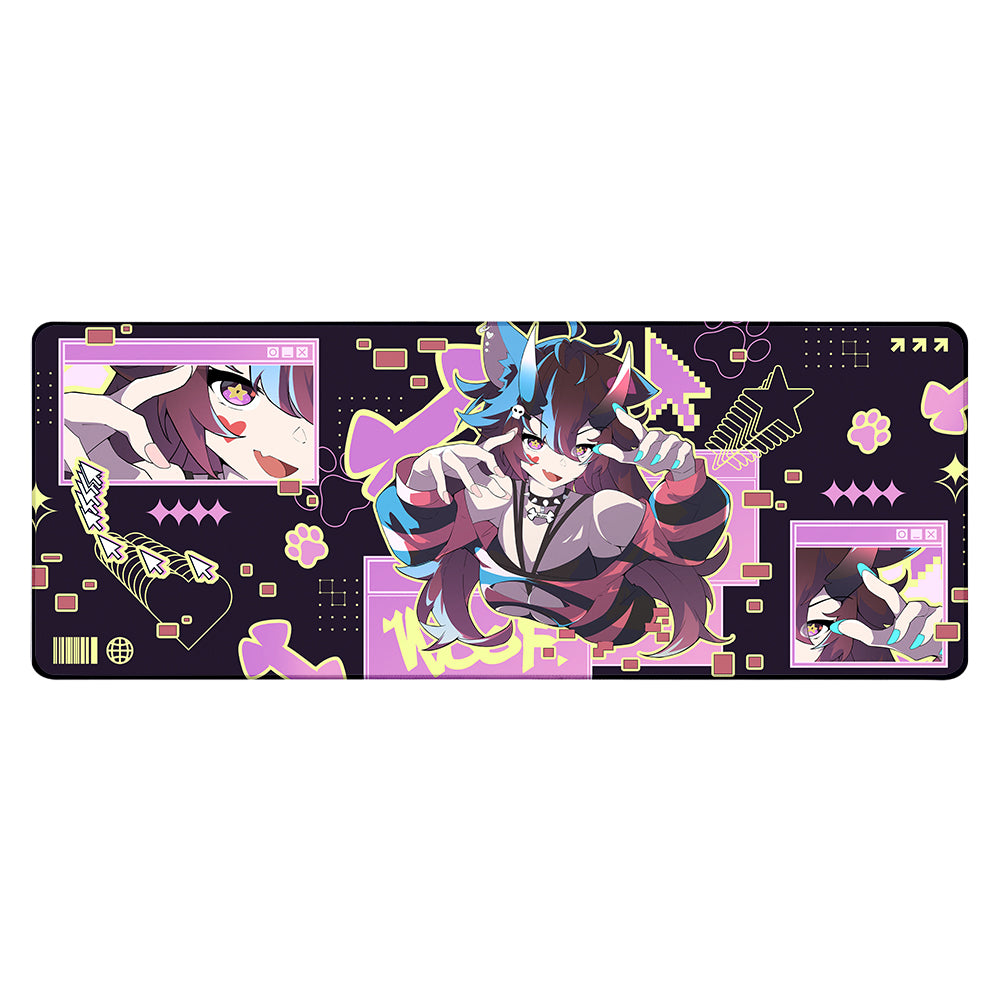 awoodles "Cyberpup Pop-Up" XL Mousepad