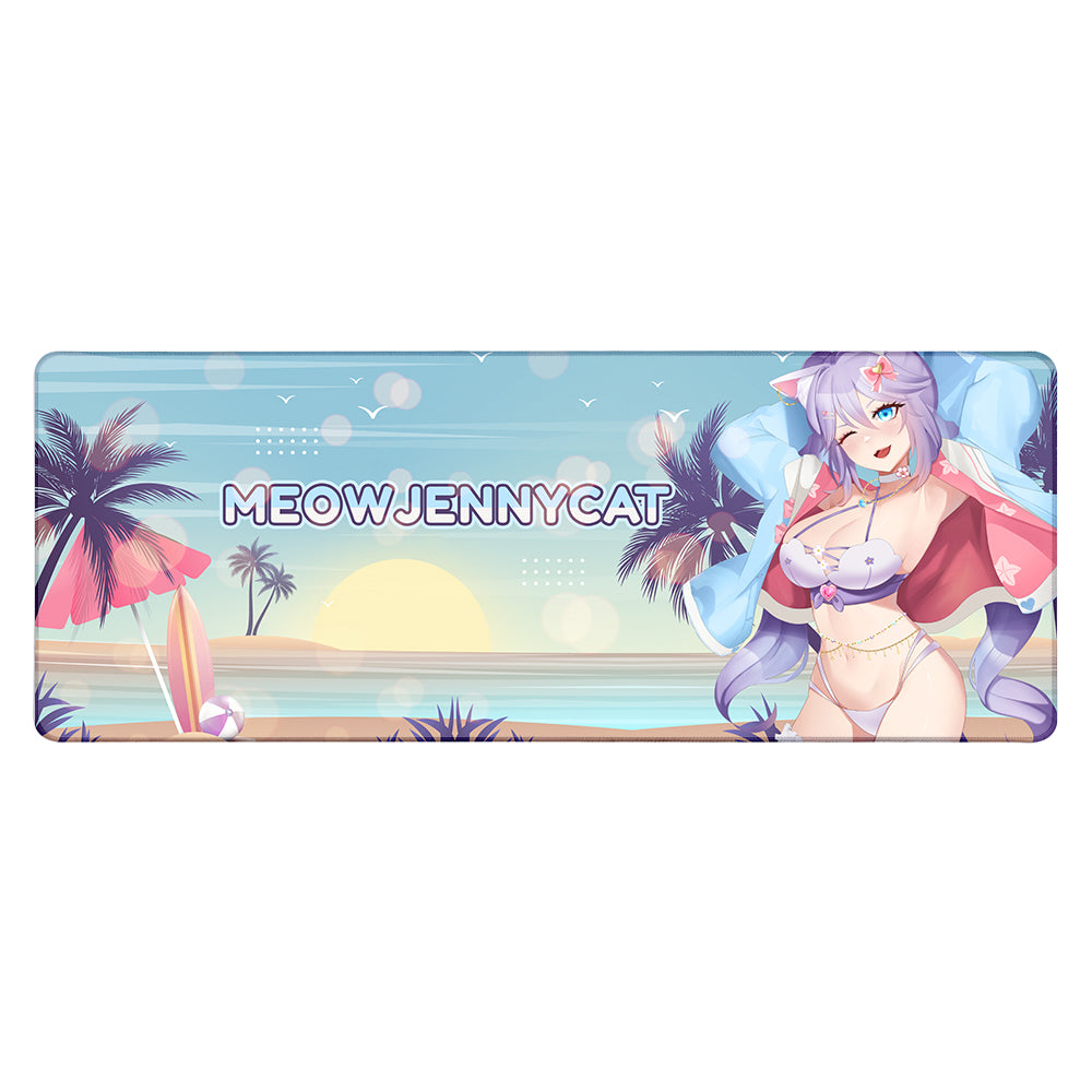 meowjennycat Summertime! XL Mousepad