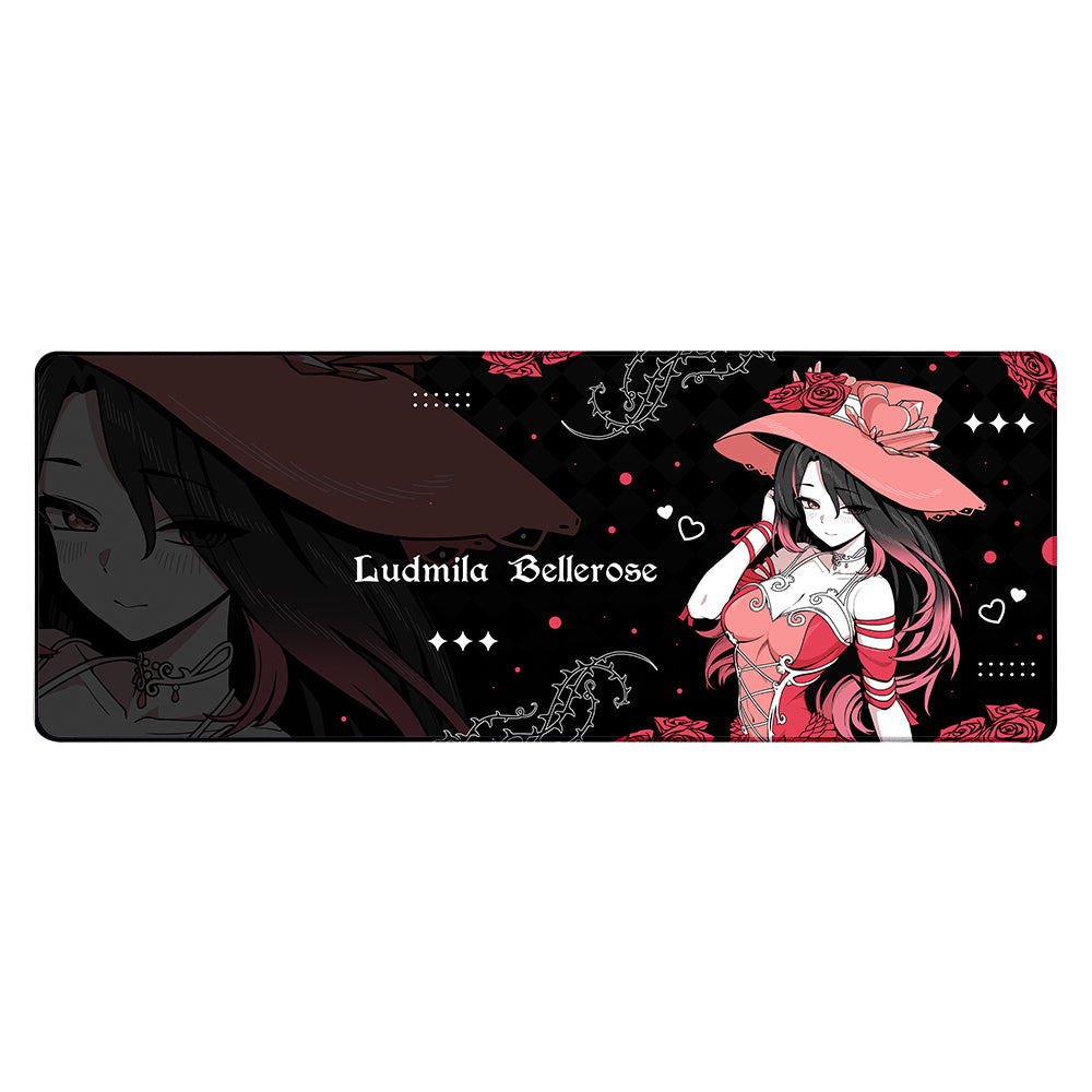 Ludmila Bellerose "Hearts and Thorns" XL Mousepad