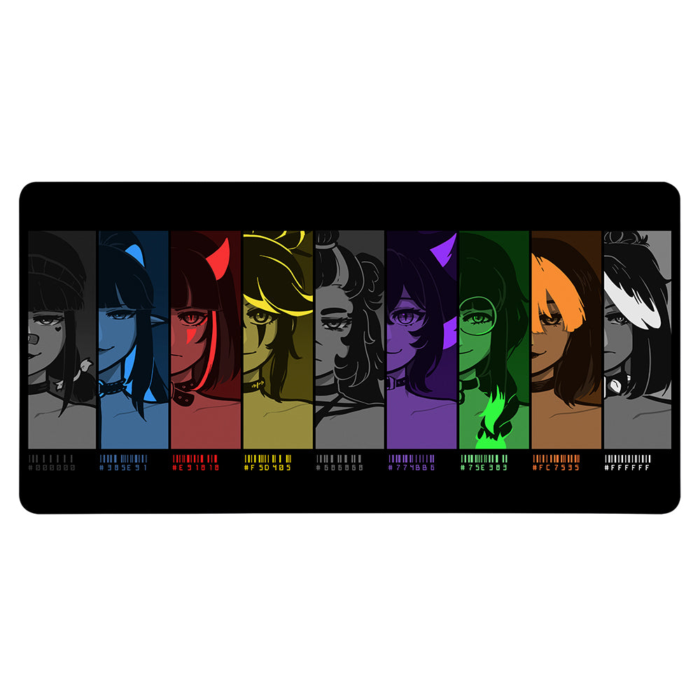 Grayscaling Hexcode Barcode XXL Mousepad – UwU Market