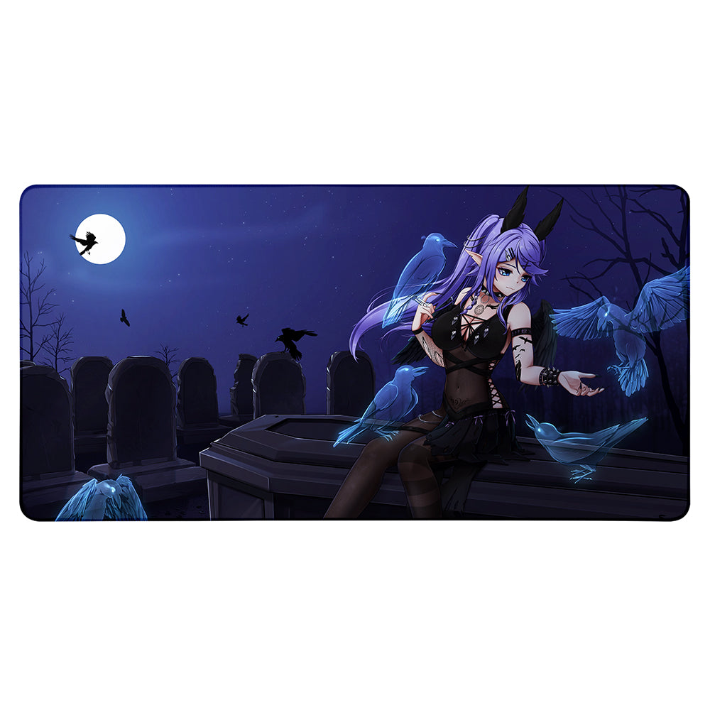 LoonaValkyria Midnight Graveyard XXL Mousepad