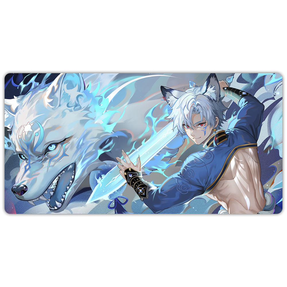 Brave Wolf Guardian XXL Mousepad