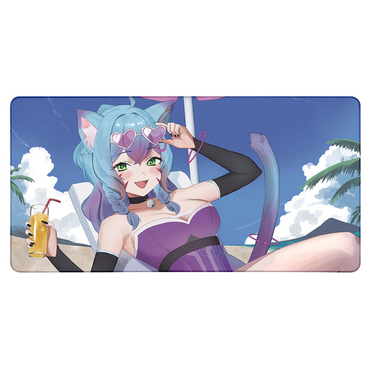 PixcatOS Beach Day XXL Mousepad