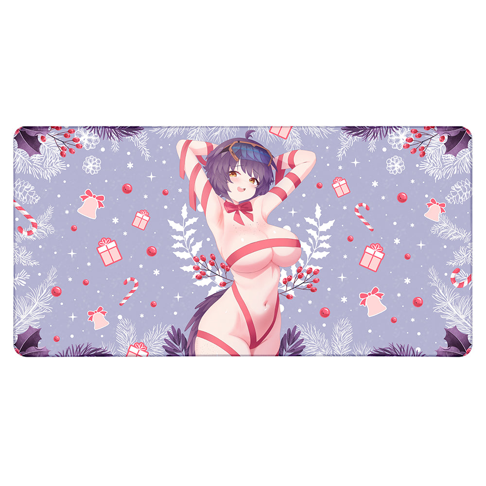 FrostedFricks Wrapped Up with a Bow XXL Mousepad