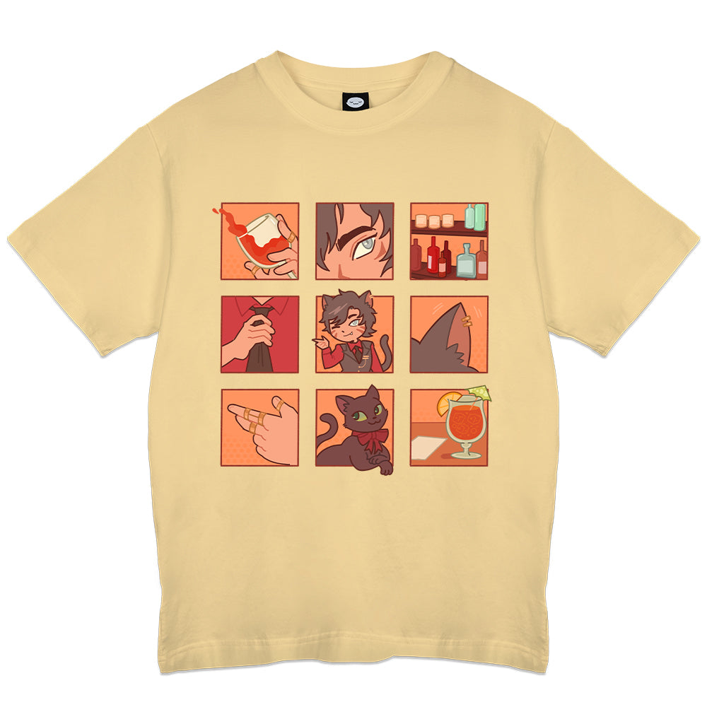 TaigaChama Neko Bartender Yellow T-Shirt