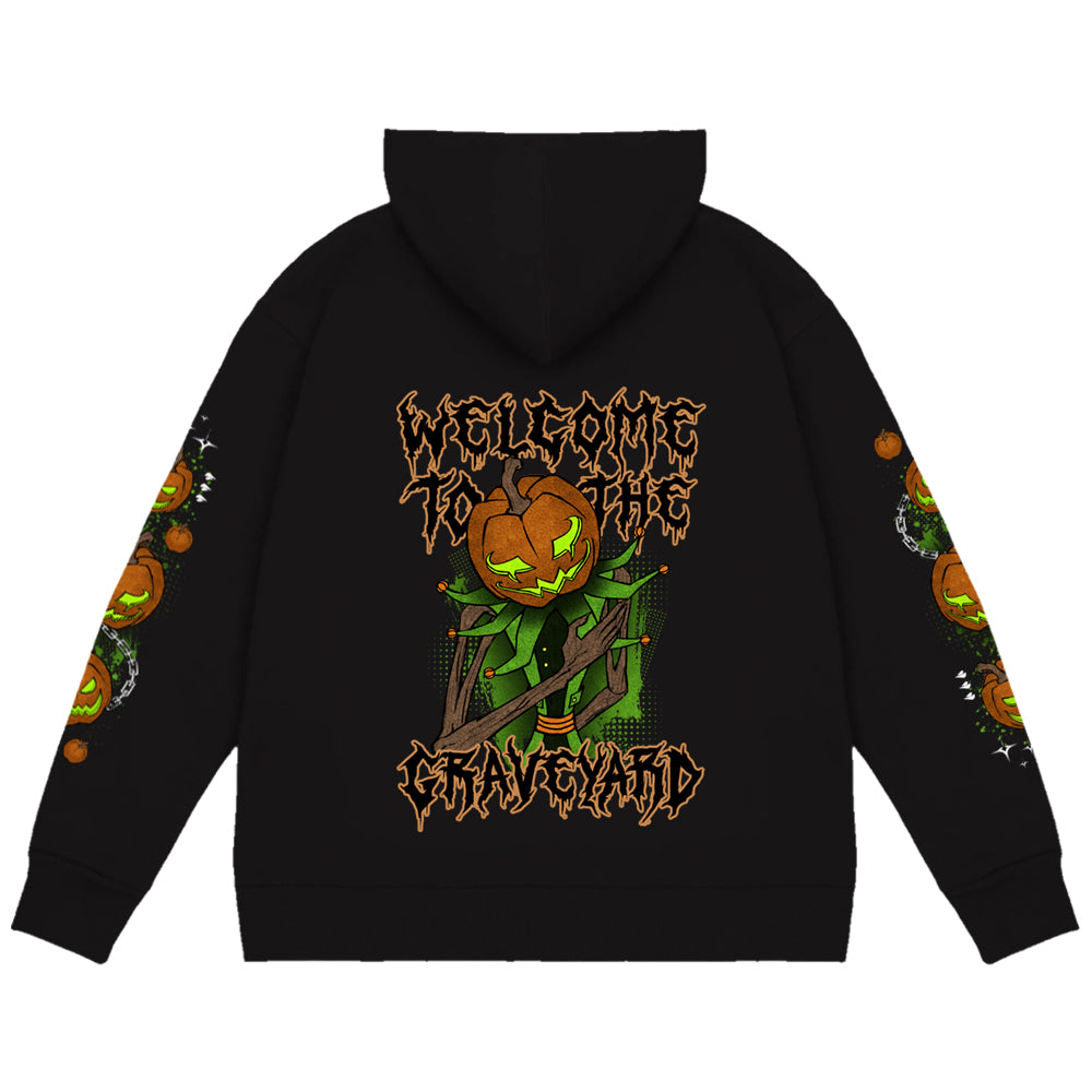 TheGourdie Welcome to the Graveyard Zip Up Hoodie