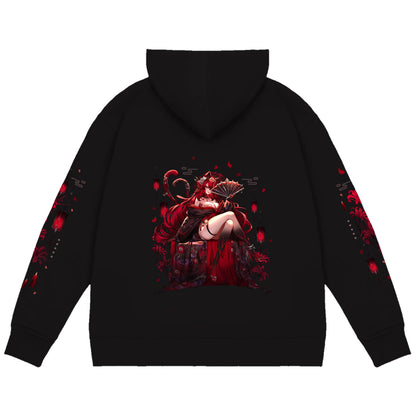 CrimsonBloodCat "Shrine Supplication" Zip-Up Hoodie