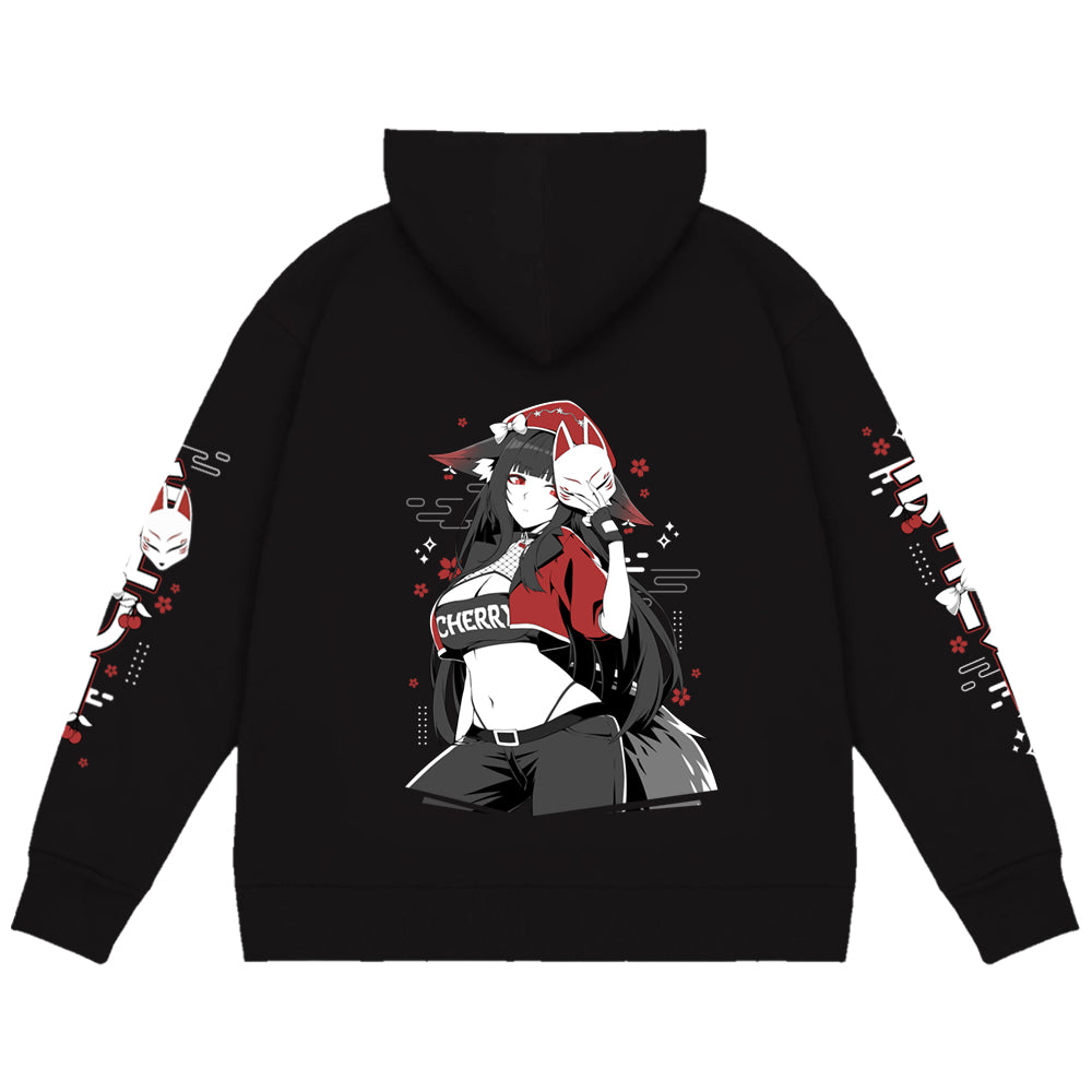 cherri_vt "Kitsune Mask" Zip Up Hoodie