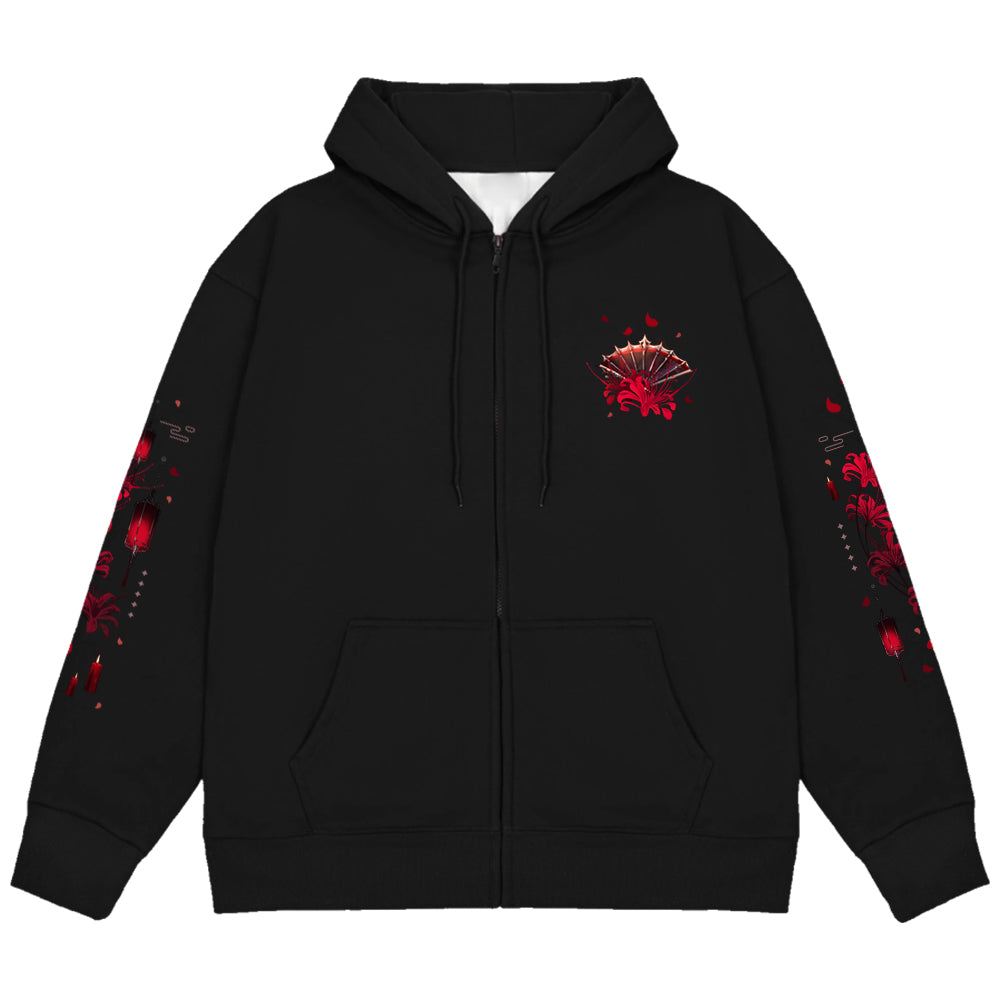 CrimsonBloodCat "Shrine Supplication" Zip-Up Hoodie
