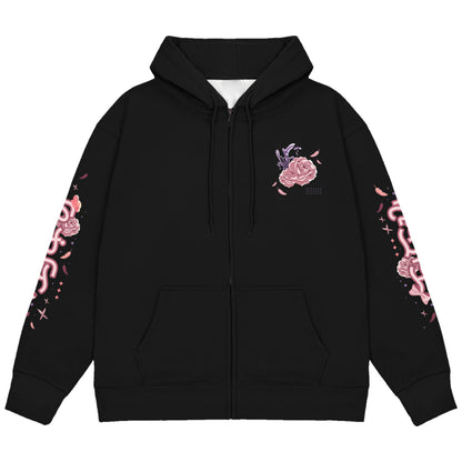 Andreia Herz "Beachside Birbs" Zip Up Hoodie