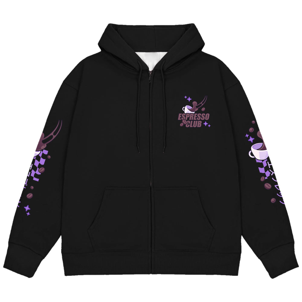 LUCIDIT.Y Espresso Club Zip Up Hoodie