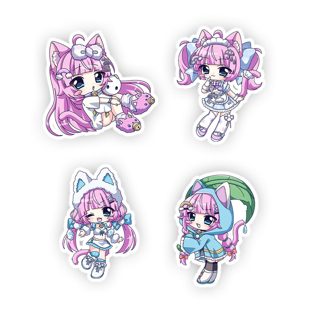 am3ko_ "Lucky Cat" Sticker pack