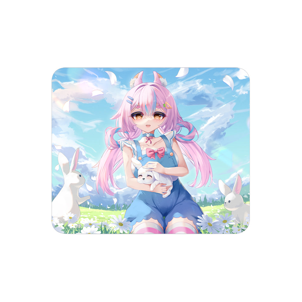 bunnykait "Flowers & Bunnies" Mousepad