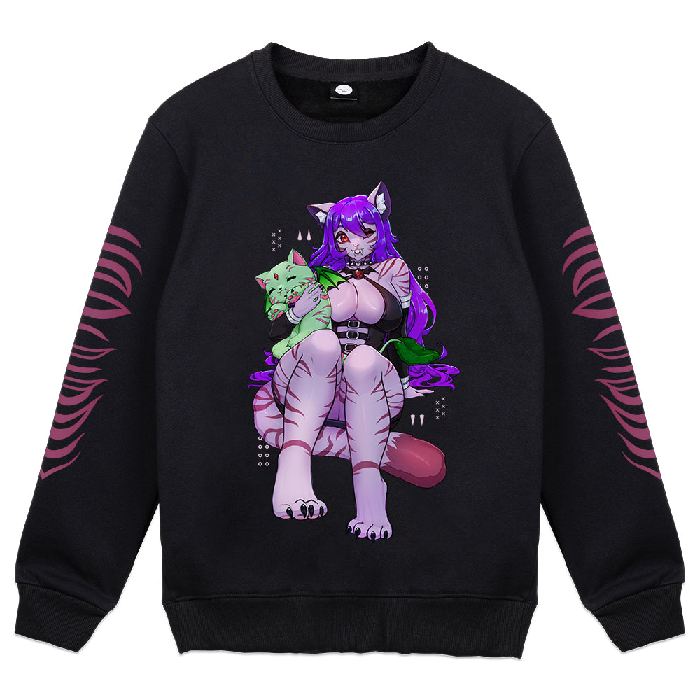 Tigra Valentine Claws and Stripes Crewneck
