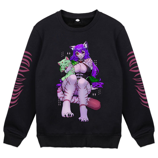 Tigra Valentine Claws and Stripes Crewneck