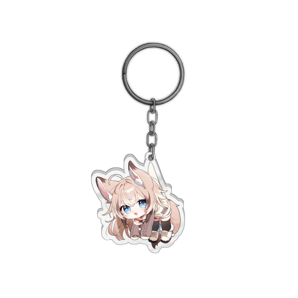 fluffenfox_ Flustered Keychain