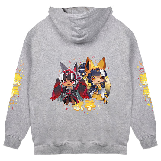 KelliSiren Chibi Heather Gray Hoodie