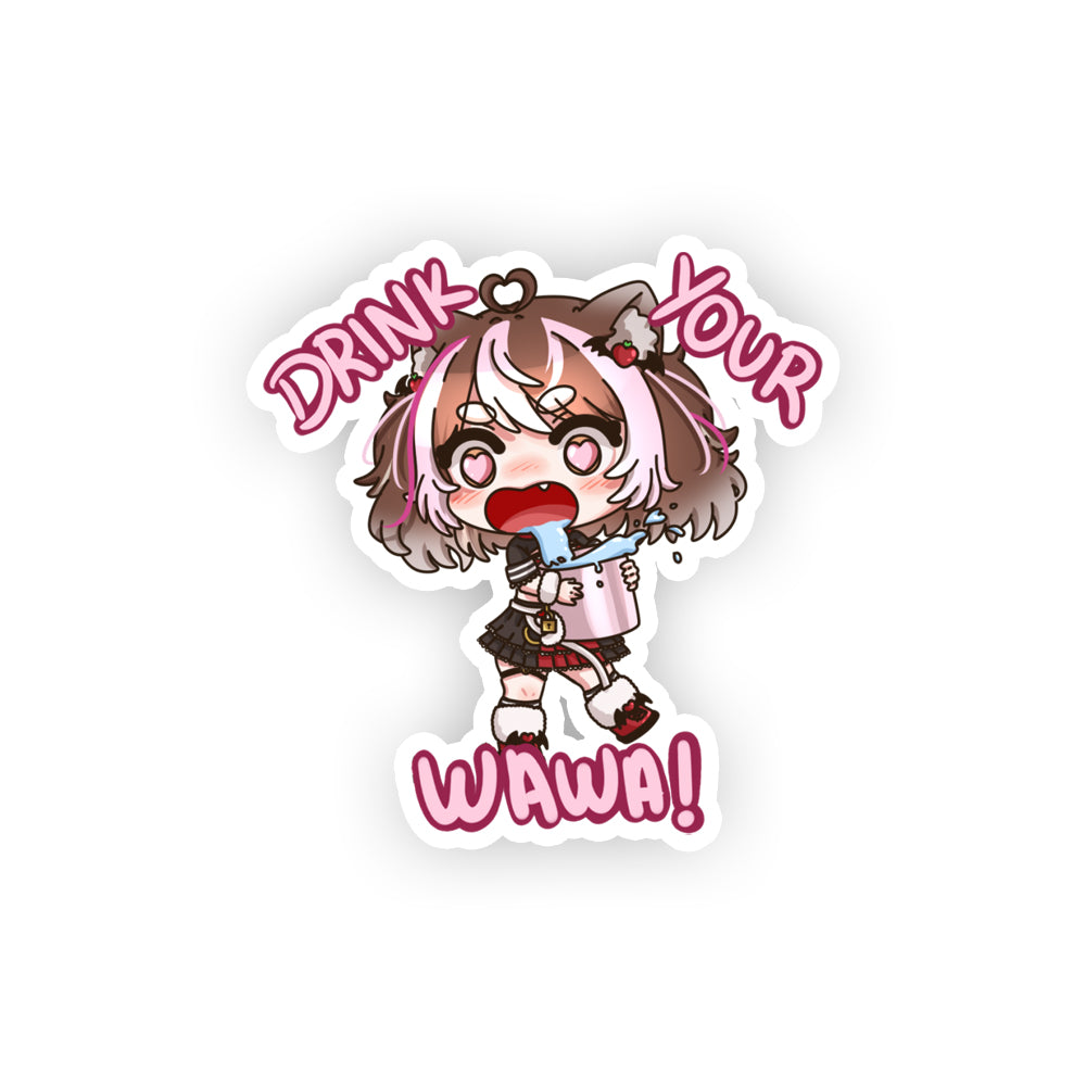 Jiyapuppy Drink WAWA Sticker