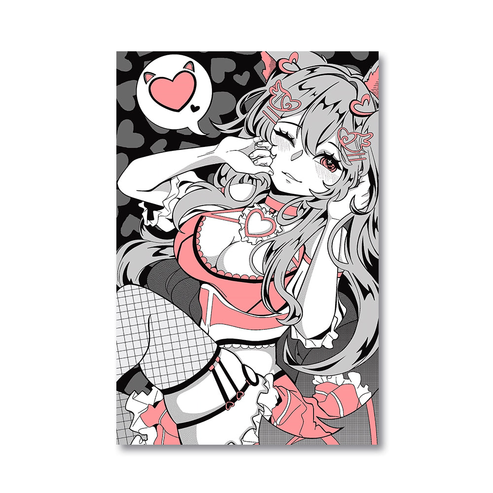 lilwetnoodle "Cat Girl Certified" Poster