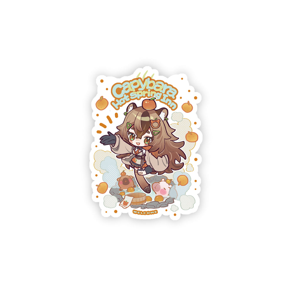 MikanVT 'Capy Hotspring Souvenirs' Sticker