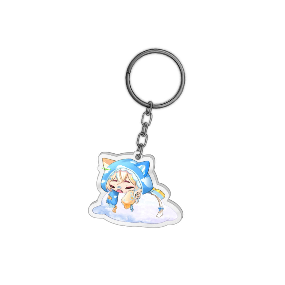 momomeowy Sleepy Kitty Keychain