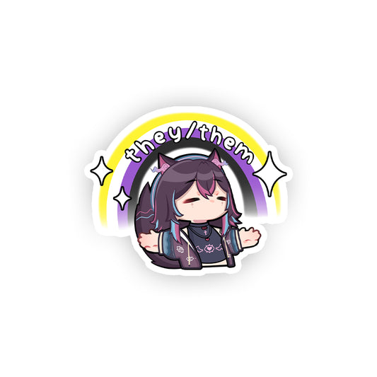 Smitten Seraph they/them Sticker