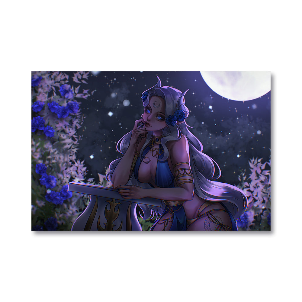 Stormywhyy Moonlit Garden Poster