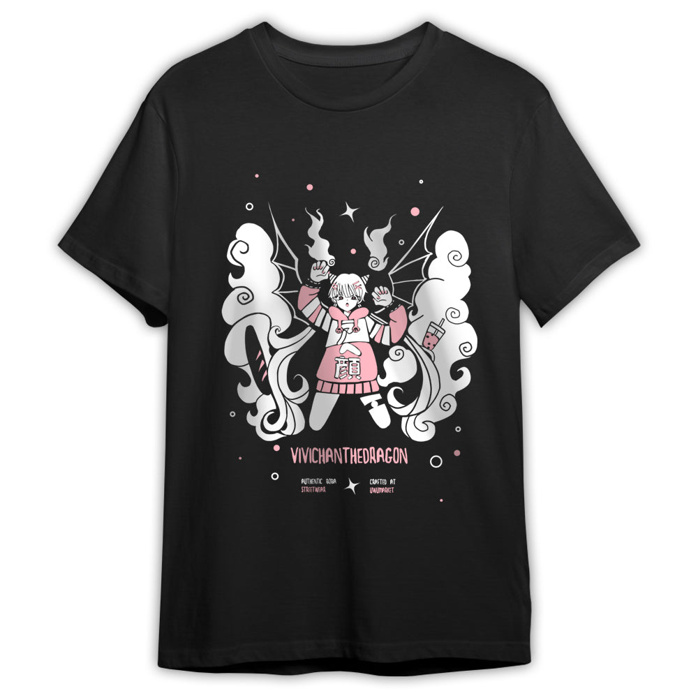 VIVICHANTHEDRAGON Boba Anime T-Shirt