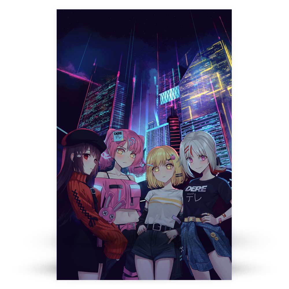 DERE Neon City Poster