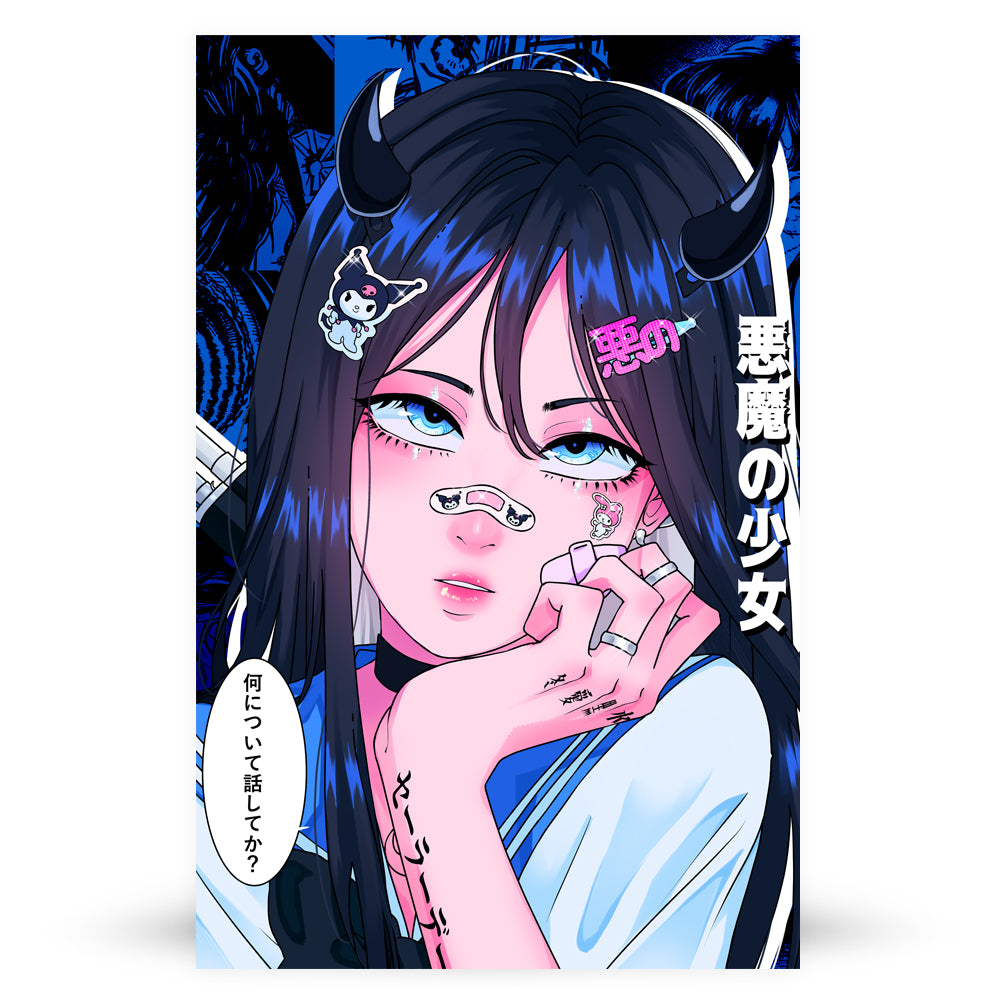 Demon Girl Anime Poster