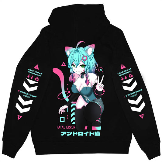 PixcatOS "Fatal Error" Streetwear Hoodie