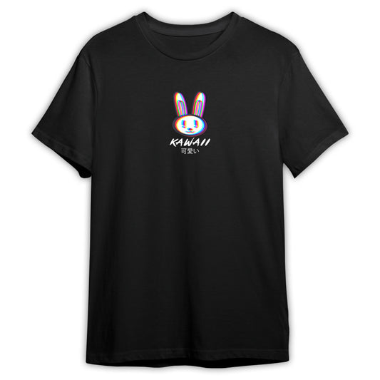 Vapor Bunny "Kawaii" Streetwear T-Shirt (Black)