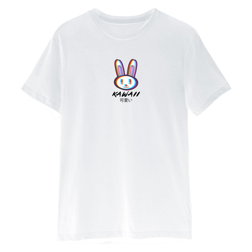 Vapor Bunny "Kawaii" Streetwear T-Shirt (White)