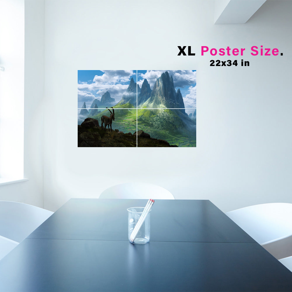 Mountain Side Poster