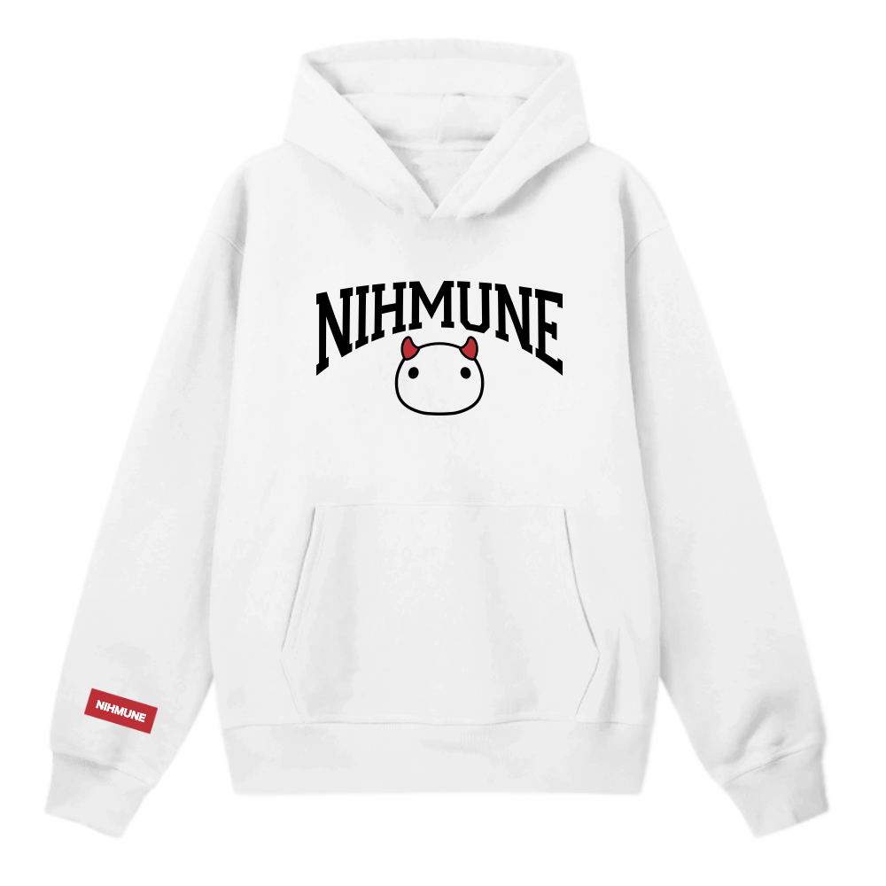 Numi White Embroidered Hoodie