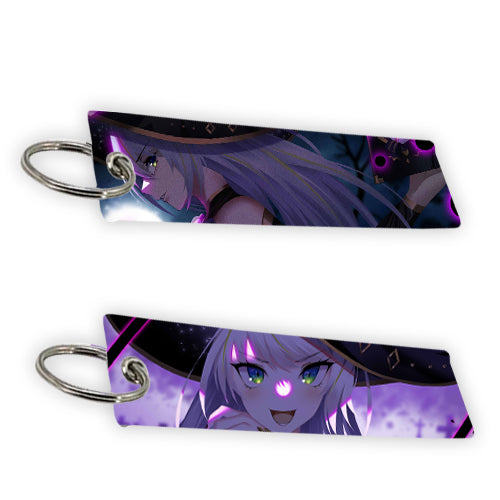 Persephone Witch Jet Tag Keychain