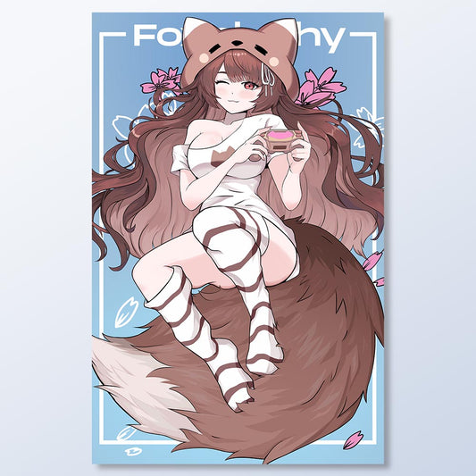 Foxplushy Gamer Fox Poster