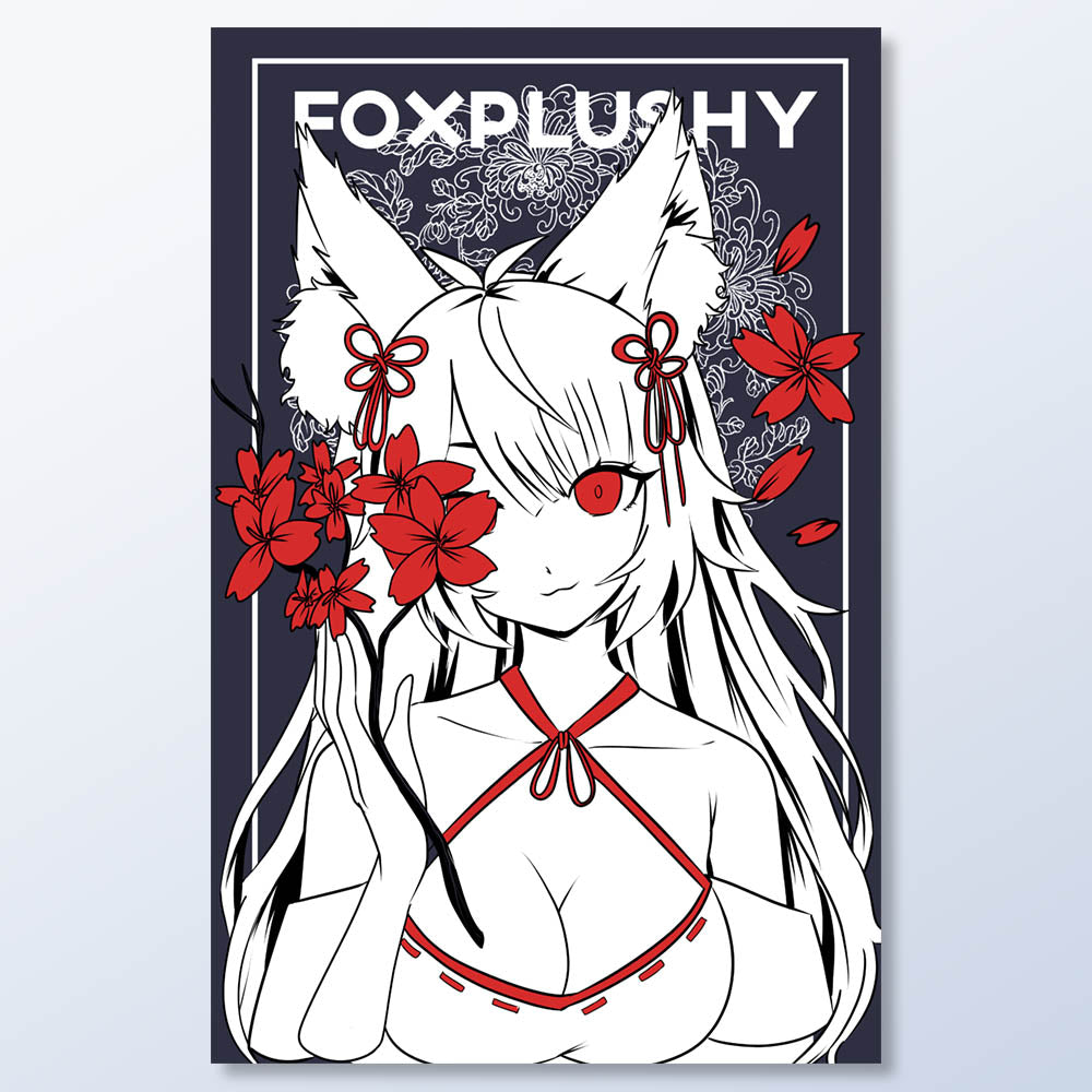 Foxplushy Flower Petal Poster
