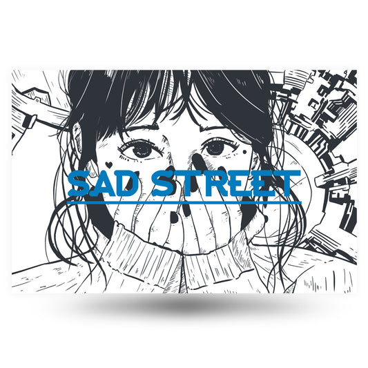 Sad Street White Edition Anime Poster