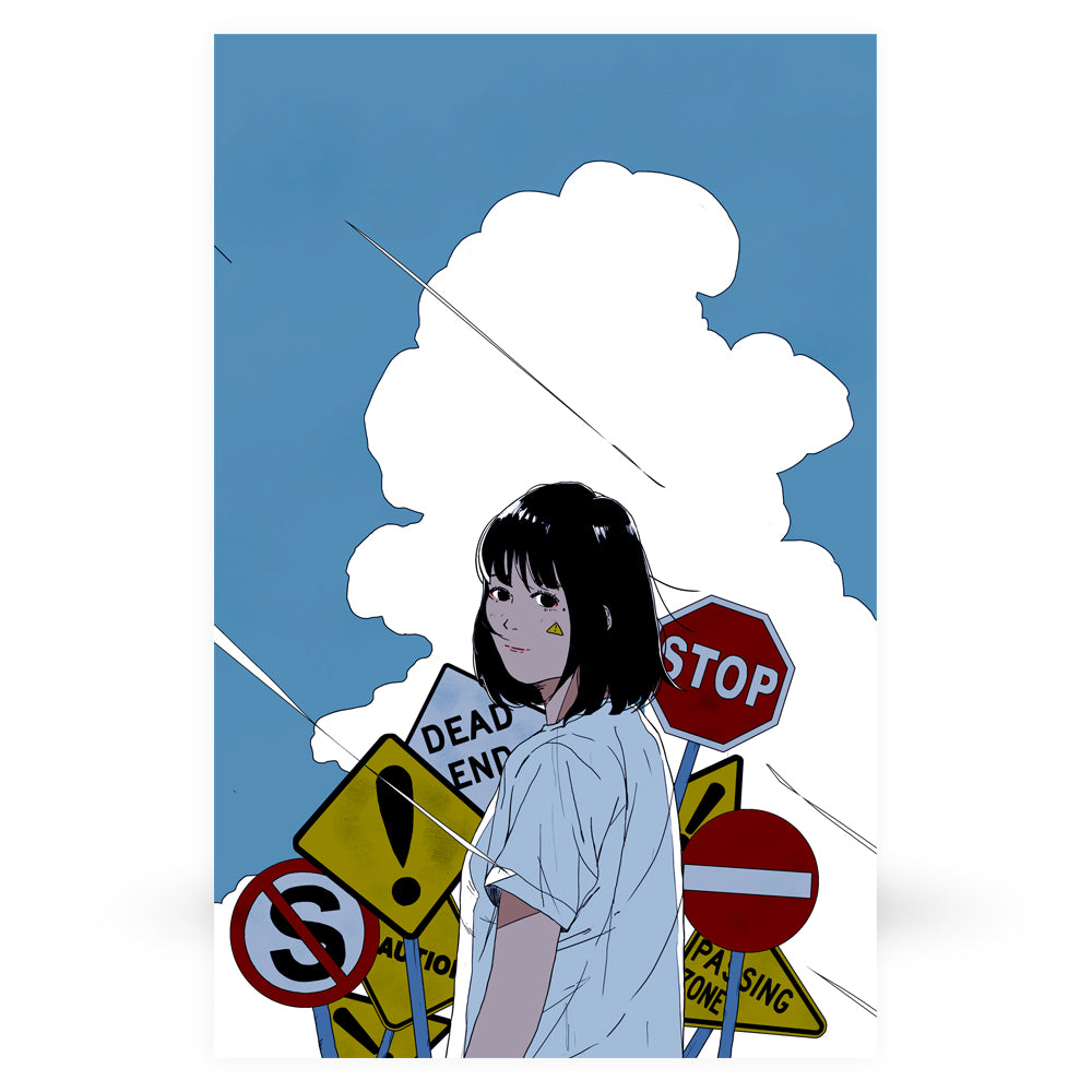 Sad Street Girl Anime Poster