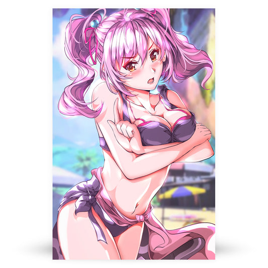 Tsundere Swimsuit "Off Limits!" Anime Poster
