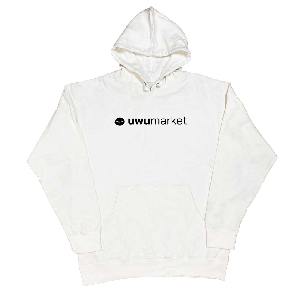 UwU Market Logo White Hoodie