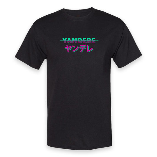 Yandere Vaporwave Text Anime T-Shirt