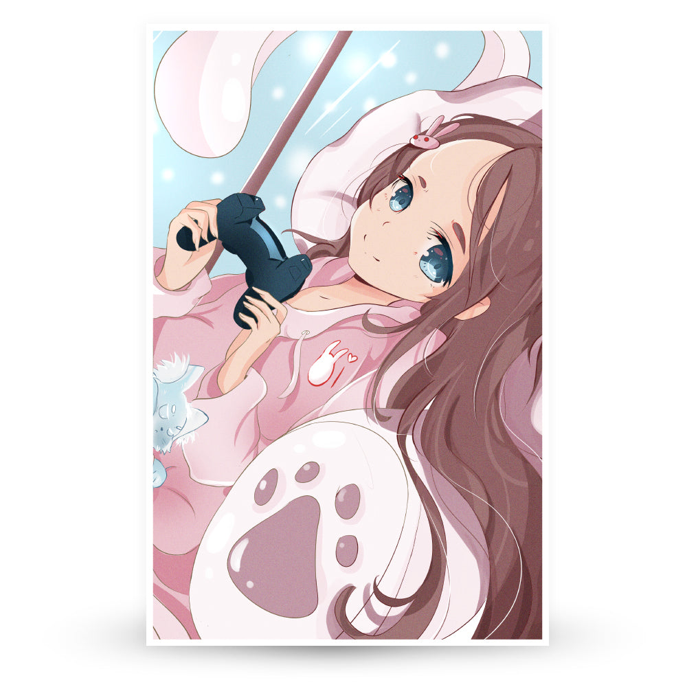 Gamer Girl Anime Poster